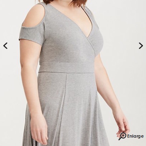 Jersey Cold Shoulder Surplice Maxi Dress - Picture 2 of 3